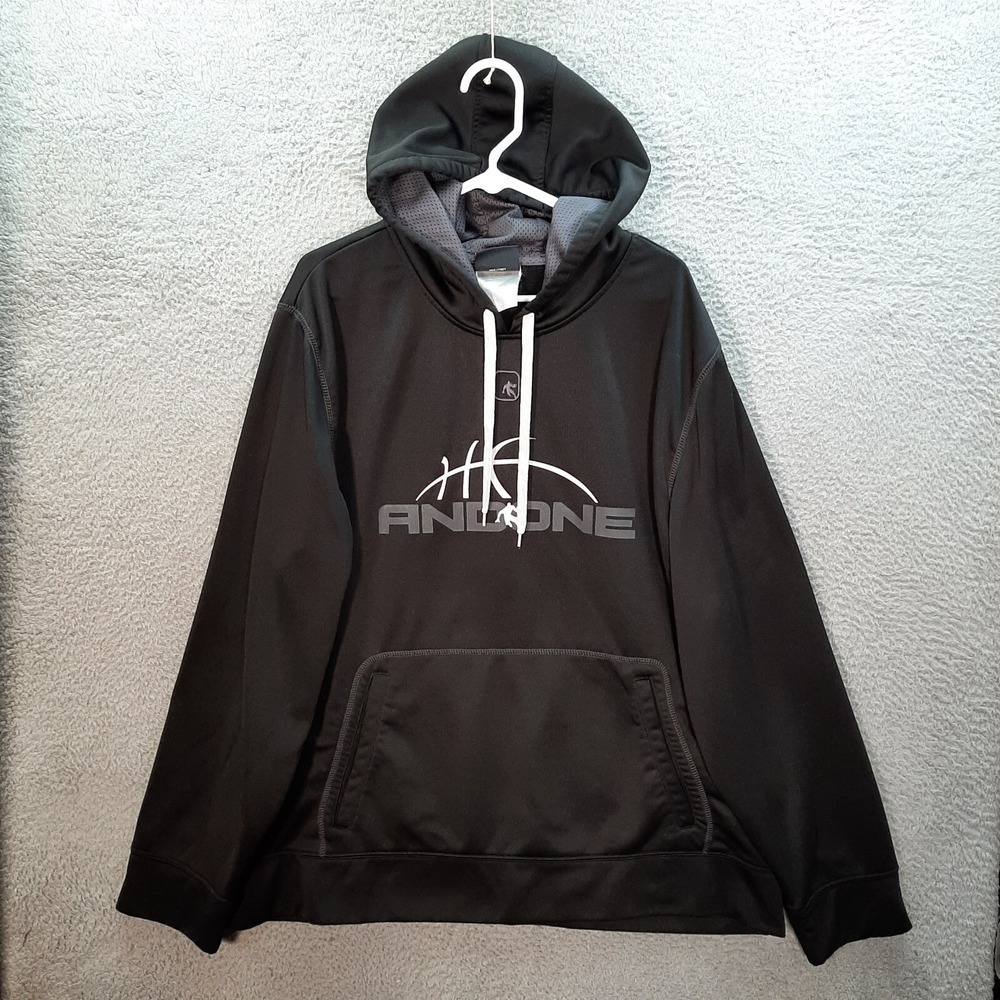 And1 Sweatshirt Adult Large 2XL XXL Black Hoodie Basketball Streetwear Sports